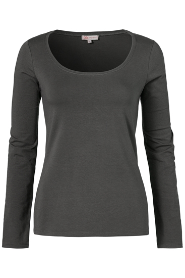 Afbeelding van Katoenen basis top lange mouw - Groen/Blauw/Grijs/Paars - Maten XS-XXL