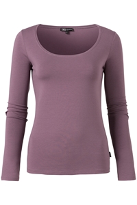 Afbeelding van Katoenen basis top lange mouw - Groen/Blauw/Grijs/Paars - Maten XS-XXL