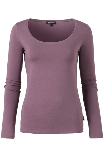 Afbeelding van Katoenen basis top lange mouw - Groen/Blauw/Grijs/Paars - Maten XS-XXL