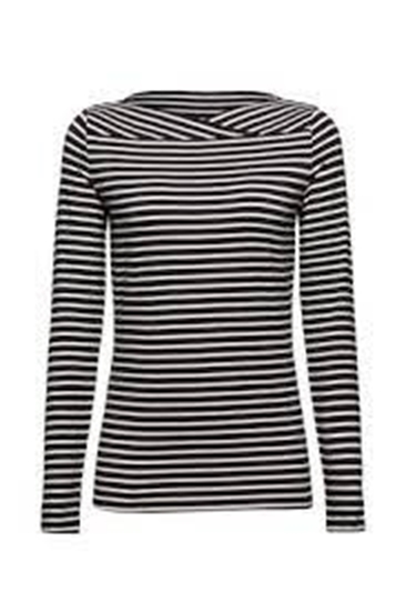 Afbeelding van Shirt Longsleeve - Zwart/Wit - Maten 34-38